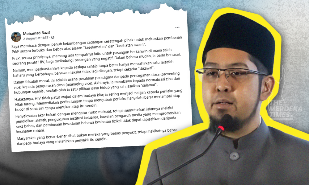 Pendakwah bimbang cadangan perluaskan PrEP tanpa had, sifatkan normalisasi maksiat
